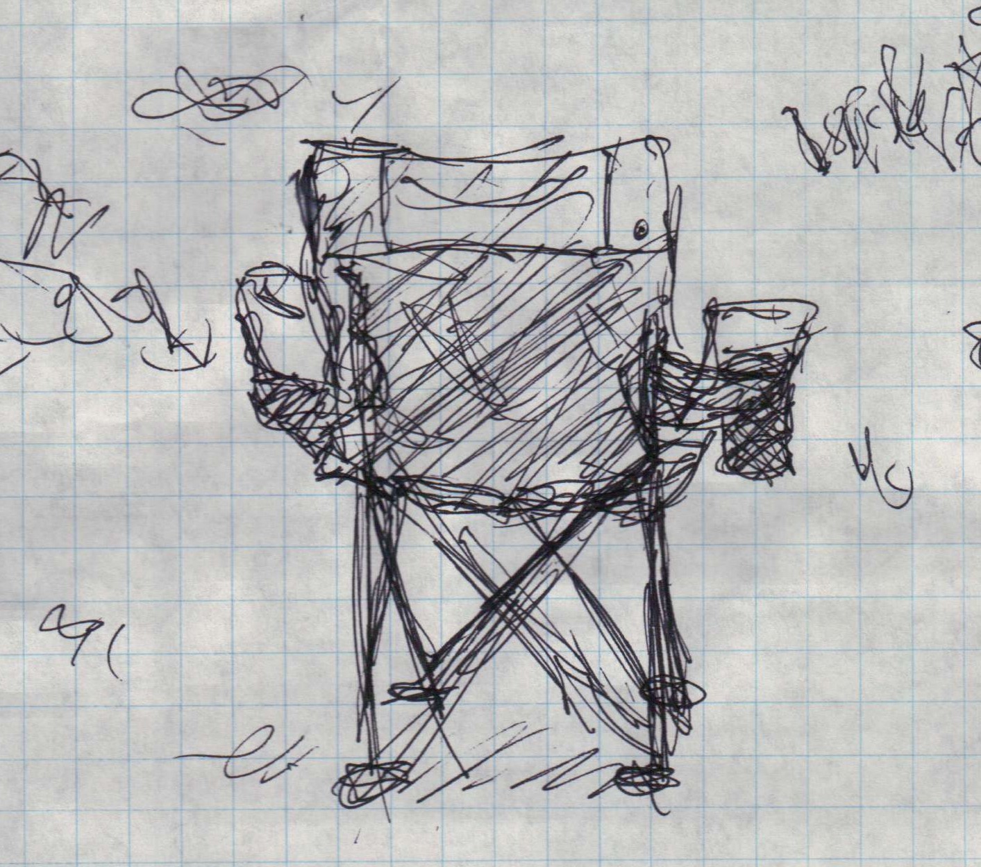 Day 231 Folding chair drawing LeMasney Creative